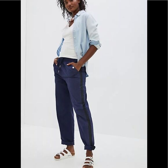 Anthropologie I Maeve Tenley Twill Track Pants - Picture 2 of 4